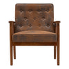 Solid Wood Frame Scandi Fabric Tub Armchair Padded Single Sofa Couch Loveseat UK