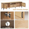 Mid Century Modern Entertainment Center w/2 Cabinets & Storage Drawer-Oak