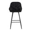 2 PCS Bar Stools Velvet Padded Seat ＆ Armrest Salon Lounge chairs Luxury Kitchen