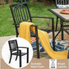 2Pcs Outdoor Patio Dining Stackable Chair Wrought Iron Furniture Bistro Chair