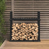 Camerina Firewood Rack Black 110x35x108.5 Solid Wood Pine,Firewood R8A5