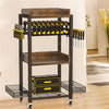 4 Tiers Power Tool Organizer Cart Garage Tool Shelf Drill Holders Rack
