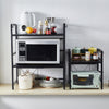 2/3-Tier Metal Expandable Microwave Oven Rack Shelf Countertop Kitchen Stand