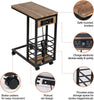 Removable Side Table With Wheels and USB Port End Table Beside Sofa Nightstand