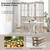 Costway Retro 3-Panel Room Divider 6FT Folding Privacy Screen Room Separator