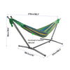 Cotton Hammock with Steel Stand 2 Person Swing Chair Bed Outdoor Garden Camping