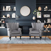 Fireside Armchair Chesterfield High Wing Back Chair Lounge Tub Queen Anne Sofa