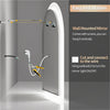 LED Arch Bathroom Wall Mirror with Lights,Temperature Date Time Vanity HD Glass