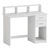Mondeer computer Desk with Storage Shelf and 2 Drawers 105 x 94 x 48 cm White