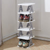 Stackable Shoe Rack Plastic Compact Hallway 4/5/6/7Tier Shoe Storage Shelf Stand
