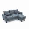 Luxury 3 Seater Corner Sofa Armchair Settee Couch with Footstool Living Room