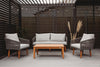 DAKO METARE 4-Seater Outdoor Garden Furniture Set – Rope Effect Durable Rattan