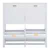 Shoe Storage Cabinet Cupboard 4 Door Hallway Organiser Compact Space Saver