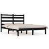 GuyAna Bed Frame Black Solid Wood Pine 120x200 ,Solid Wood Bed Bed W7B4