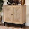 2 Doors Bohemian Storage Cabinet Freestanding Buffet Cabinet Storage Organizer