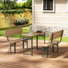 Foldable Outdoor Garden Beer Table and Benches Set Picnic Bistro Chair Furniture