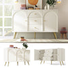 Cabinet Chest of Drawers with Adjustable Shelf Home Storage Cupboard White