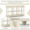 Retro Console Table 146cm Long Rectangular Entryway Sofa Table with Storage