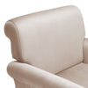 Upholstered Velvet Reading Armchair Accent Sofa Seat w/Rubber Wood Legs &Wheels