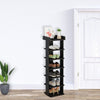 7 Tier Tall Wooden Shoe Rack Storage Slatted Stand Organiser Vertical Shelf Unit