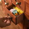 Desktop Wooden Jewelry Box Chest Drawers Cabinet Small Trinket Case Storage Unit