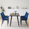 Modern Wood Dining Table and 4 chairs Set Kitchen Dining room Table Metal Legs