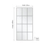 Leaning Panel Floor Mirror 12 Section Large Wall Mirror