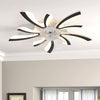 78cm 6 Speed V-Shape LED Ceiling Fan Light 3 Color Dimmable Fan Lamp w/Remote