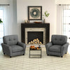 Tufted Upholstered Living Room Chair Reading Armchair w/ Cushion