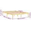 Solid Wood Pine Bed Frame Wooden Bedstead Bed Accessory Home Indoor Y6V2