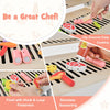 Kids Barbecue Grill Playset Wooden Kitchen Playset Pretend Toy BBQ Set