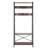 Industrial Open Wardrobe Storage Unit Clothes Rail Shelves Hanging Rack Bedroom