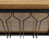 3 Tier Wooden Shelves Cart Drinks Storage Trolley Metal Wine Rack Bottles Holder