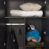 Bedroom Furniture 2 Door Wardrobe Matt Black Storage With Shelf Hanging Rail UK