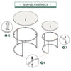 Nesting Coffee Tables Set of 2, Round Stacking End Side Tables for Living Room