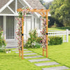 215 cm Garden Arch Wood Trellis for Climbing Plants-Orange