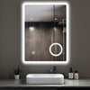 LED Bathroom Mirror with Shaver Socket Bluetooth Demister Magnifying Touch