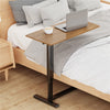 Gas-Lift Adjustable Overbed Table with Wheels Laptop Reading Workstation C Table