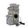 Outdoor Fountain Cascading Water Feature Garden 220V Powered LED Lights & Pump