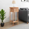 Side Table with Drawer 25x25x60cm Solid Wood Walnut P7Q9