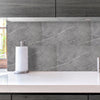 10PC Grey Marble Tiles Self Adhesive Waterproof Kitchen Bathroom Stickers Panels