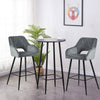 2 x Velvet Bar Stools Metal Leg Padded Seat Breakfast Stools Kitchen Chair New