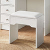 Dressing Table Wood Makeup Desk White with Mirror 5 Drawers Stool Shelf Bedroom