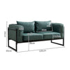 Single/Double/Triple Sofa Armchair Faux Leather Cushion Seat Metal Frame Armrest