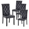 1/2/4/6 Dining Chairs Armchair High Back Linen/Velvet Upholstered Wood Legs Home