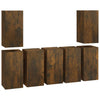 TV Cabinets 7 pcs Smoked Oak 30.5x30x60 Engineered Wood L0F9