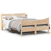 Bed Frame with Headboard 140x190 Solid Wood Pine L2R2