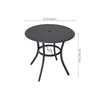 OUTDOOR INDOOR METAL SLATTED TABLETOP PATIO TABLE IRON FRAME LEGS GARDEN BISTRO