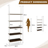 5-Tier Ladder Shelf Bookshelf Wall Mounted Storage Organizer Plant Display Rack