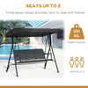 3Seater Garden Swing Chair Patio Hammock Outdoor Patio Bench Seat Canopy Unit